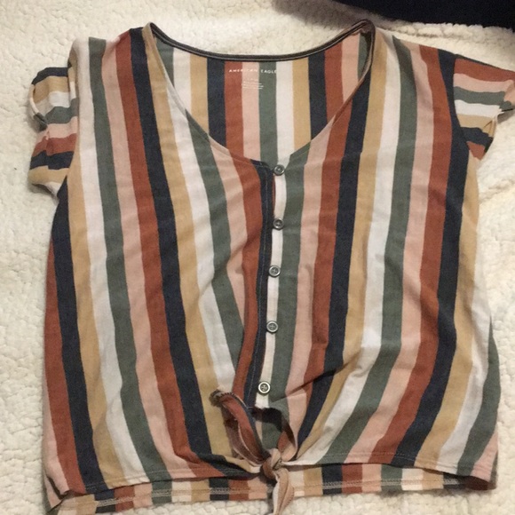 American Eagle Outfitters Tops - small tie american eagle tshirt